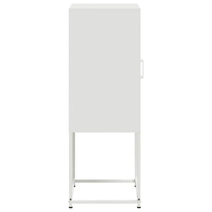 Weißes Highboard aus Stahl, 36x39x107 cm