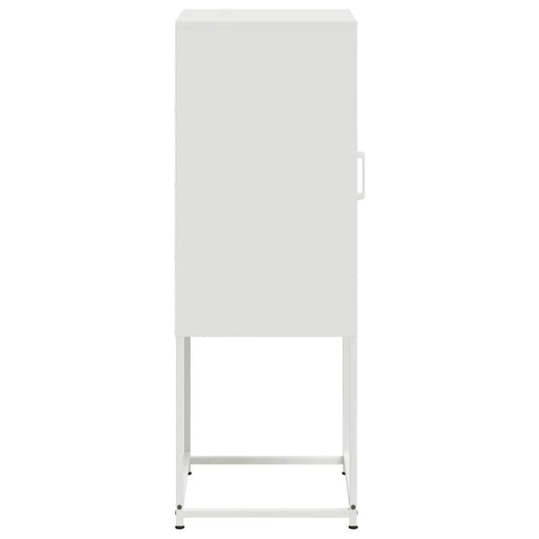 Weißes Highboard aus Stahl, 36x39x107 cm