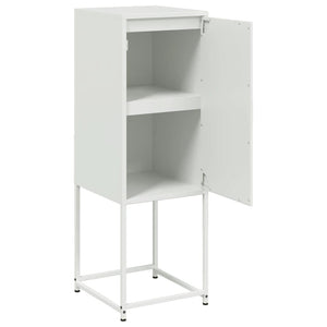 Weißes Highboard aus Stahl, 36x39x107 cm