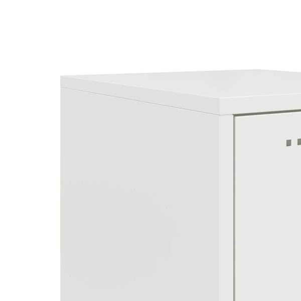 Weißes Highboard aus Stahl, 36x39x107 cm