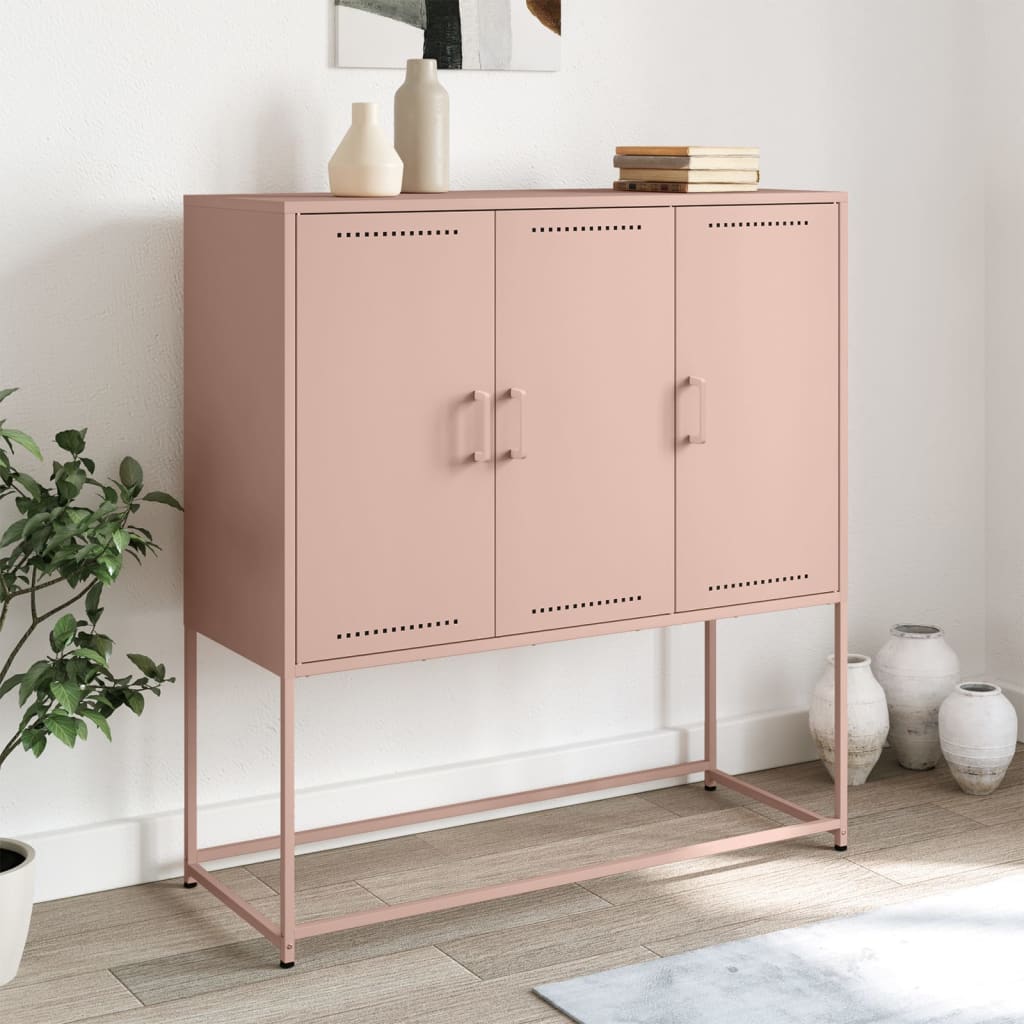 Highboard Rosa Stahl 100,5x39x107 cm