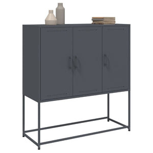 Highboard Anthrazit Stahl 100,5x39x107 cm