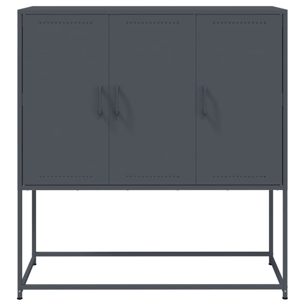 Highboard Anthrazit Stahl 100,5x39x107 cm