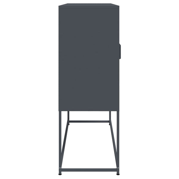 Highboard Anthrazit Stahl 100,5x39x107 cm