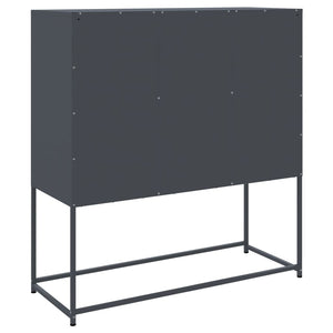 Highboard Anthrazit Stahl 100,5x39x107 cm