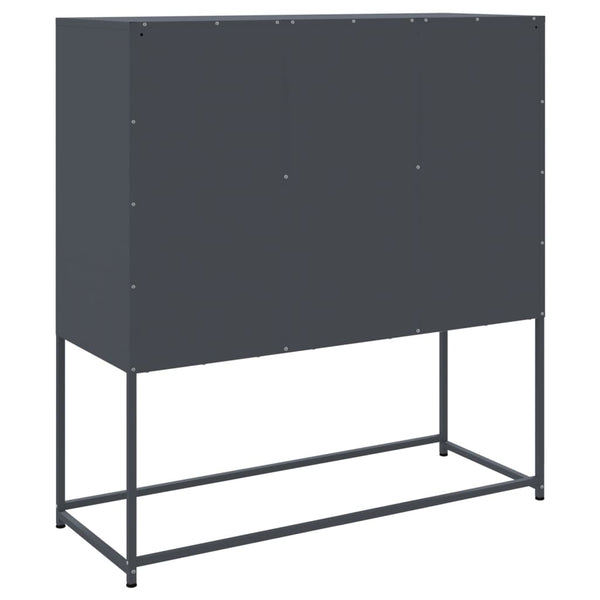 Highboard Anthrazit Stahl 100,5x39x107 cm