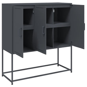 Highboard Anthrazit Stahl 100,5x39x107 cm