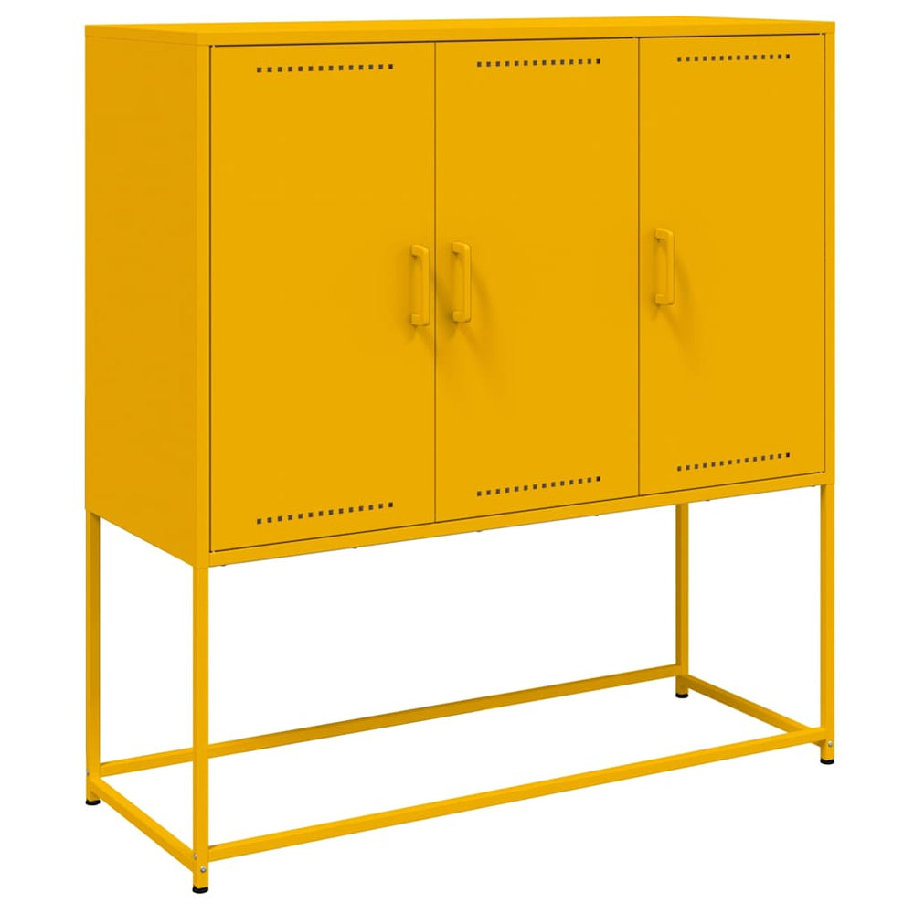 Senfgelbes Highboard 100,5 cm Stahl