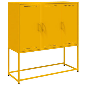 Senfgelbes Highboard 100,5 cm Stahl