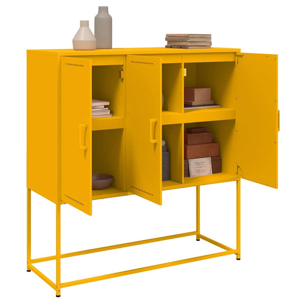 Senfgelbes Highboard 100,5 cm Stahl