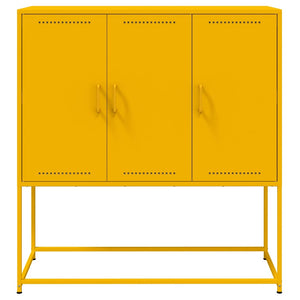 Senfgelbes Highboard 100,5 cm Stahl