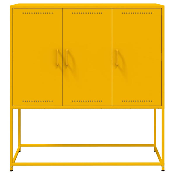 Senfgelbes Highboard 100,5 cm Stahl