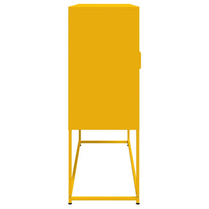 Senfgelbes Highboard 100,5 cm Stahl