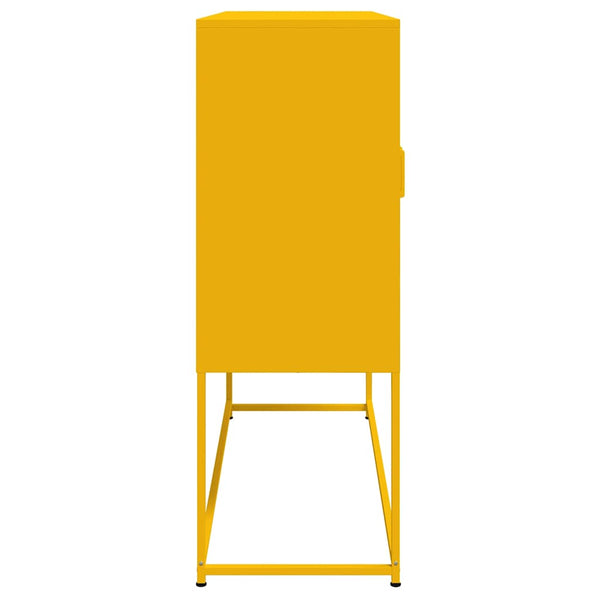 Senfgelbes Highboard 100,5 cm Stahl