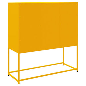 Senfgelbes Highboard 100,5 cm Stahl