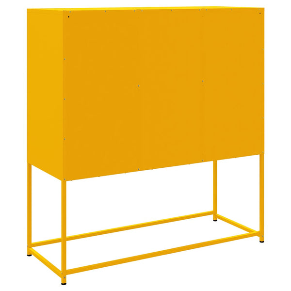 Senfgelbes Highboard 100,5 cm Stahl