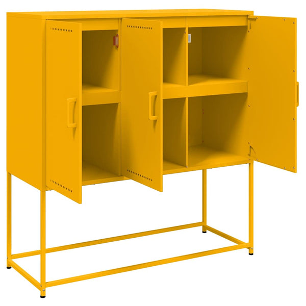 Senfgelbes Highboard 100,5 cm Stahl