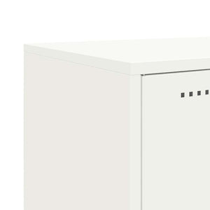 Weißes Highboard 100,5x39x107 cm aus Stahl