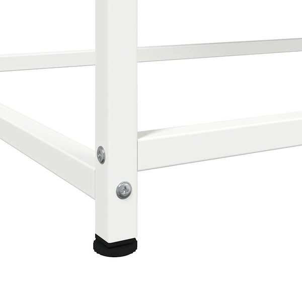 Weißes Highboard 100,5x39x107 cm aus Stahl