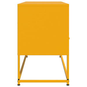 Senfgelber TV-Schrank aus Stahl, 100,5 cm