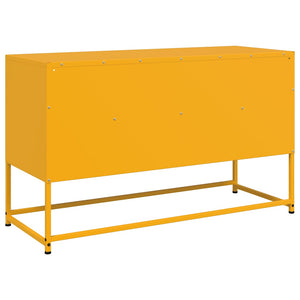Senfgelber TV-Schrank aus Stahl, 100,5 cm