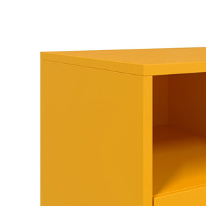 Senfgelber TV-Schrank aus Stahl, 100,5 cm