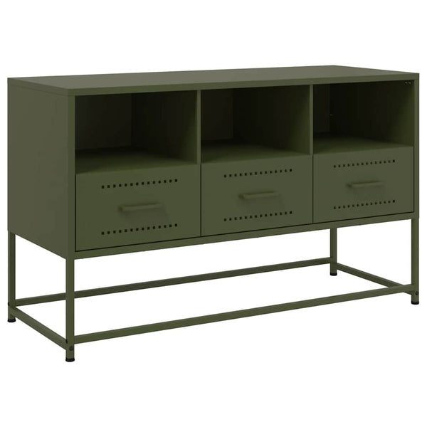 TV-Schrank Olivgrün Stahl 100,5 cm
