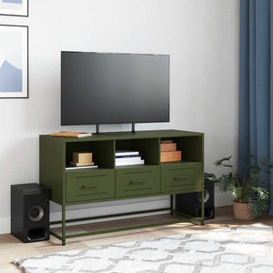 TV-Schrank Olivgrün Stahl 100,5 cm