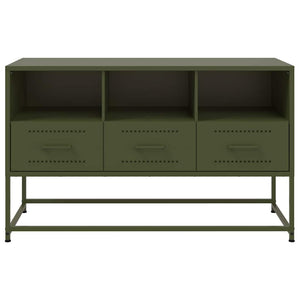 TV-Schrank Olivgrün Stahl 100,5 cm