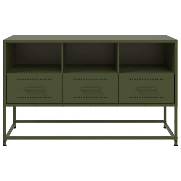 TV-Schrank Olivgrün Stahl 100,5 cm