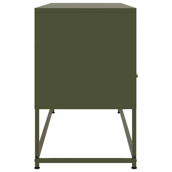 TV-Schrank Olivgrün Stahl 100,5 cm
