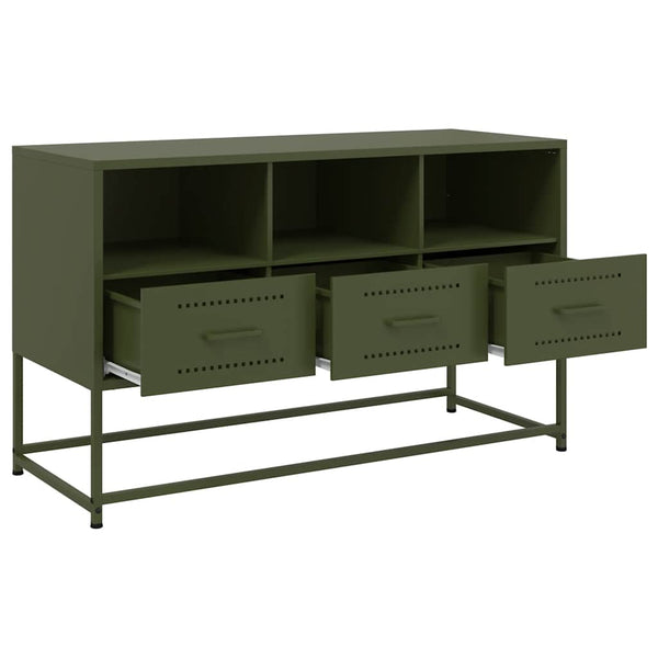 TV-Schrank Olivgrün Stahl 100,5 cm