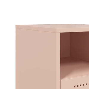 Nachttische 2er Set Rosa Stahl