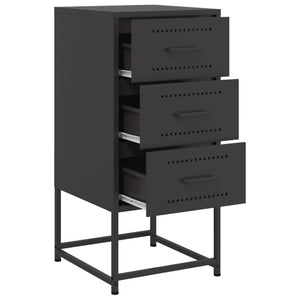Nachttische 2er Set Schwarz Stahl