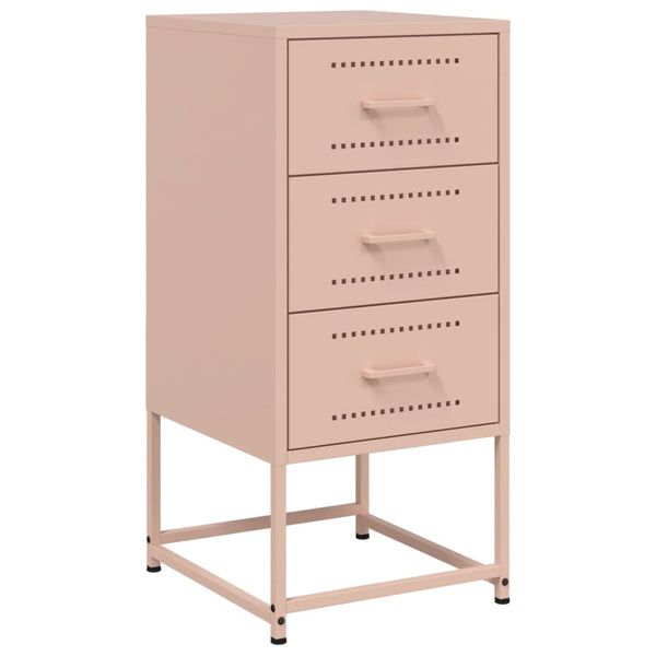 Nachttische 2er Set Rosa Stahl