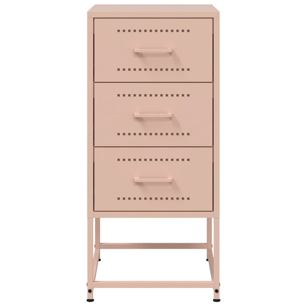 Nachttische 2er Set Rosa Stahl
