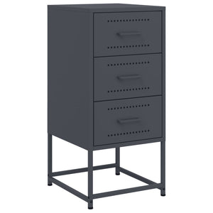 Nachttische 2er Set Anthrazit Stahl 36x39x78cm