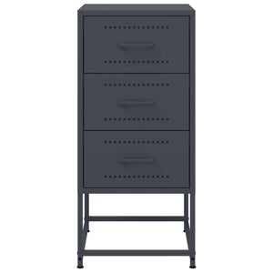 Nachttische 2er Set Anthrazit Stahl 36x39x78cm