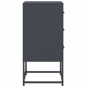 Nachttische 2er Set Anthrazit Stahl 36x39x78cm