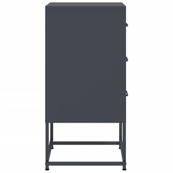 Nachttische 2er Set Anthrazit Stahl 36x39x78cm