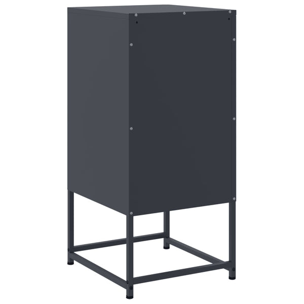 Nachttische 2er Set Anthrazit Stahl 36x39x78cm