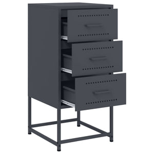 Nachttische 2er Set Anthrazit Stahl 36x39x78cm