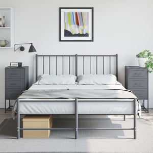 Nachttische 2er Set Anthrazit Stahl 36x39x78cm