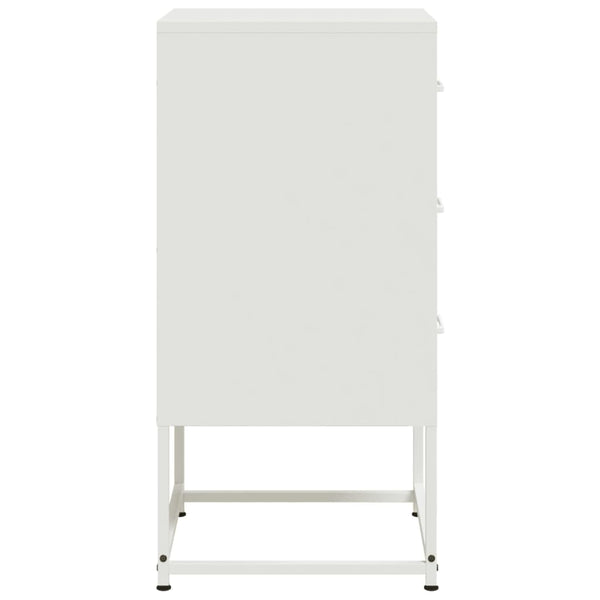 Weißer Nachttisch Stahl 36x39x78 cm