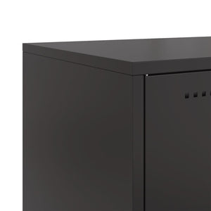 Schwarzes Stahl Sideboard, 100cm
