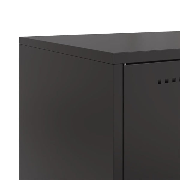 Schwarzes Stahl Sideboard, 100cm