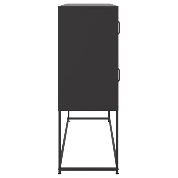 Schwarzes Stahl Sideboard, 100cm