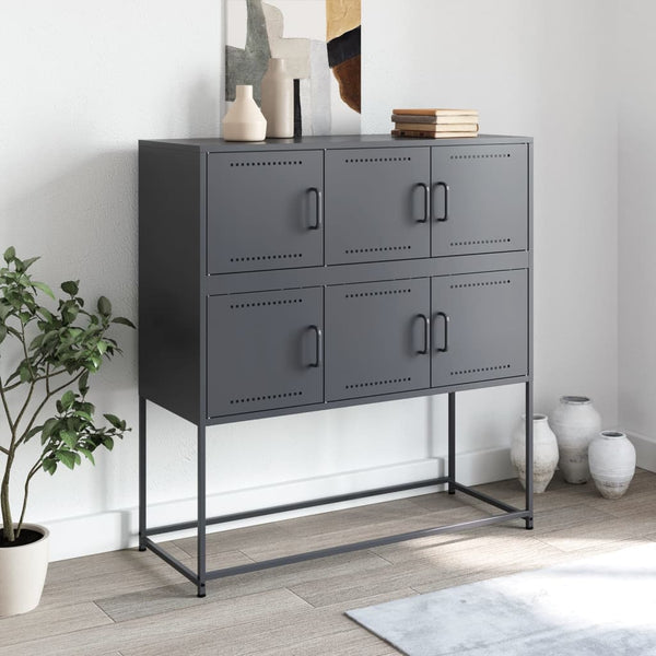 Anthrazit Stahl Sideboard 100,5 cm