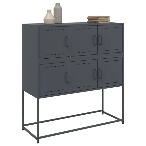 Anthrazit Stahl Sideboard 100,5 cm