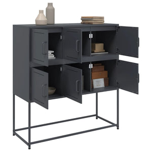 Anthrazit Stahl Sideboard 100,5 cm